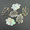 Natural Mother of pearl rose flower cutting thin for bracelet design making handmade women jewelry watch making black shell 