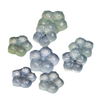Natural Mother of pearl flower cutting earring design jade material chalcedony small beans rings inlay design making jewelry 