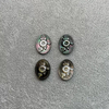 Natural Mother of pearl necklace oval shape carving pendant for women jewelry image design embossment face flower design