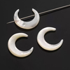 Natural Mother of pearl moon shape cabochon cutting jewelry design making female charm necklace design pendant using trendy
