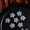 Natural Mother of pearl flower cutting white shell earrings design making for jewelry women design handmade bracelet beads
