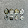 Natural Mother of pearl flower image cutting oval shape pendant embossment face for jewelry inlay making jesus design beads