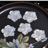 Natural Mother of pearl flower design cutting for earring yellow flower handmade pendant making small beads parts necklace 