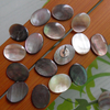 Natural Mother of pearl black shell cabochon cutting rings making jewelry for women design rings using earring oval cabochon