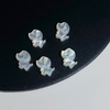 Natural Mother of pearl flower animal design cutting jewelry beads white shell dog shape necklace using DIY small beads bracelet 