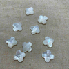 Natural Mother of pearl clover shape face cutting rings cabochon making women jewelry inlay design earring parts flower cutting
