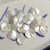 Natural Mother of pearl round shape earring design making free style pendant white shell women necklace DIY jewelry beads 