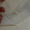 Natural Mother of pearl moon shape design for women nacklace design white shell beads by jewelry parts using chain design 