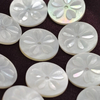 Natural Mother of pearl round shape cutting cabochon embossment design icons pendant jewelry inlay making face carving 