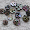 Natural Mother of pearl small button shape cutting black color parts for clothing making cabochon carving fashion jewelry using 