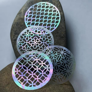 Natural Mother of pearl hollow design for women jewelry pendant making thin thickness image shape shiny face round pendant 