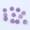 Natural Mother of pearl small beans amethyst for women bracelet design making double face crystal jewelry parts DIY flower cabochon 