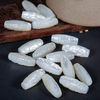 Natural Mother of pearl small beans for man jewelry making bigger pendant oval shape face cutting white shell cabochon image design 