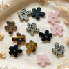 Natural Mother of pearl flower shape cutting by rose for bracelet design making small beans jewelry DIY tiger eyes clover shape 