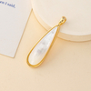 Natural Mother of pearl drop shape design carving long size for earrings making women jewelry DIY thin drop abalone shell colorful