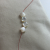 Natural Mother of pearl clover shape cutting bracelet design making small things white shell for chain women necklace flower