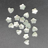 Natural Mother of pearl small heart shape cabochon for earring making inlay bombe face white star cutting fashion jewelry necklace 