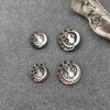 Natural Mother of pearl image design cutting round cabochon women jewelry pendant inlay making embossment design animal cutting