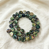 Natural Mother of pearl round shape cutting abalone shell bracelet design plain face for women necklace parts colorful icons carving
