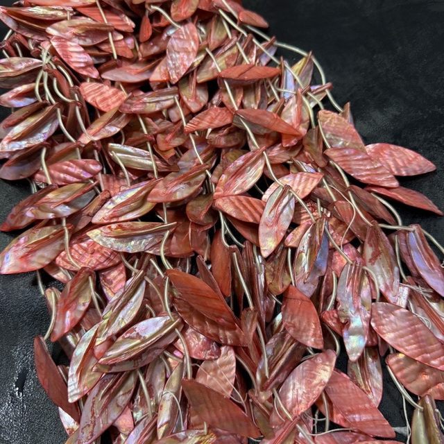 Natural Mother of pearl leaf shape cutting for earrings design women necklace making colorful shell small beans pretty things 