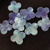 Natural Mother of pearl clover shape cutting pink shell small beans for pendant inlay making face cutting cabochon design jewelry