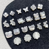 Natural Mother of pearl cabochon design cutting for bracelet design making pretty parts clover shape butterfly design women jewelry