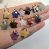 Natural Mother of pearl star shape cutting earring making DIY women jewelry small parts fashion face cutting bombe stone colorful