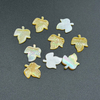 Natural Mother of pearl leaf shape cutting yellow color for earrings making DIY women necklace small leaf shape small beans 