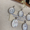 Natural Mother of pearl fox design ccutting for women jewelry pendant making embossment cabochon small beans bombe face