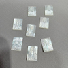 Natural Mother of pearl guadalupe design cutting square shape inlay jewelry white shell icons design cabochon small beans parts