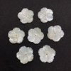 Natural Mother of pearl flower design cutting for women jewelry making brooch design small beans white shell rings making fashion