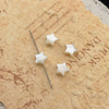 Natural Mother of pearl small star shape cutting for necklace making bombe face cabochon white shell for DIY jewelry using beans