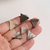 Natural Mother of pearl triangle shape design cutting jewelry inlay making earrings women necklace black shell rings design 