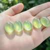 Natural Mother of pearl oval shape cutting for rings design green chalcedony small beans for necklace inlay agate jewelry making