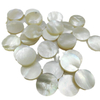 Natural Mother of pearl small disco earrings making women jewelry using round plain face white shell necklace design parts 