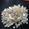 Natural Mother of pearl small disco earrings making women jewelry using round plain face white shell necklace design parts 
