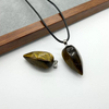 Natural Mother of pearl small pendant by tiger eyes drop shape cutting women jewelry design using necklace making opal black stone