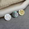 Natural Mother of pearl image design cutting small cabochon for pendant inlay making embossment design bird image women necklace 