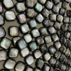 Natural Mother of pearl cabochon cutting for pendant making inlay design black shell oval shape small beans earrings parts 