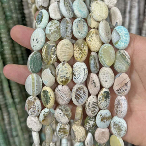 Natural Mother of pearl oval shape cutting women jewelry design making colorful stone girls bracelet design small beans cabochon 
