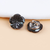 Natural Mother of pearl beauty disco for lady clothes making design button shape cutting colorful design black shell flower design