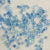 Natural Mother of pearl small beans cabochon cutting heart shape aquamarine blue stone necklace design for women jewelry parts