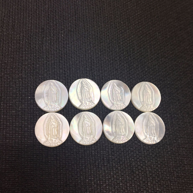 Natural Mother of pearl small guadalupe for jewelry inlay rings design women necklace making round shape cutting cabochon 