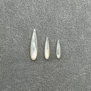 Natural Mother of pearl drop shape cutting thin long for earrings women jewelry fashion design for DIY making black color stone