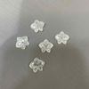 Natural Mother of pearl flower shape cutting earrings making small beans embossment design necklace fashion parts women 