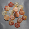 Natural Mother of pearl flower design cutting tiger eyes stone crystal pendant making necklace jewelry inlay cabochon earrings 