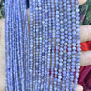 Natural Mother of pearl tanzanite beads face cutting necklace making women jewelry fashion design small ball blue color stone 