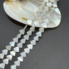 Natural Mother of pearl necklace design making round shape plain face white shell jewelry parts for rectangle shape for chain 