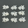 Natural Mother of pearl fish shape cutting for pendant jewelry cabochon making face carving white shell necklace design using beans