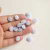 Natural Mother of pearl round cabochon for rings making design blue stone jewelry necklace design inlay small beans crystal